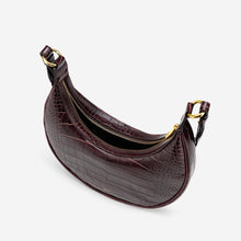 Load image into Gallery viewer, Carly Saddle Bag - Brown Croc
