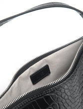 Load image into Gallery viewer, Eva Shoulder Bag - Black Croc