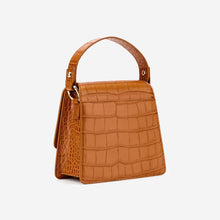 Load image into Gallery viewer, The Fae Top Handle Bag - Light Brown Croc
