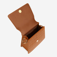 Load image into Gallery viewer, The Fae Top Handle Bag - Light Brown Croc
