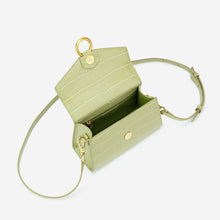 Load image into Gallery viewer, Stella Top Handle Bag - Sage Green Croc
