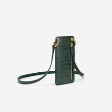 Load image into Gallery viewer, Quinn Phone Bag - Dark Green Croc
