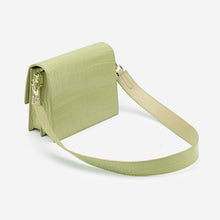 Load image into Gallery viewer, Mini Flap Bag - Sage Green Croc
